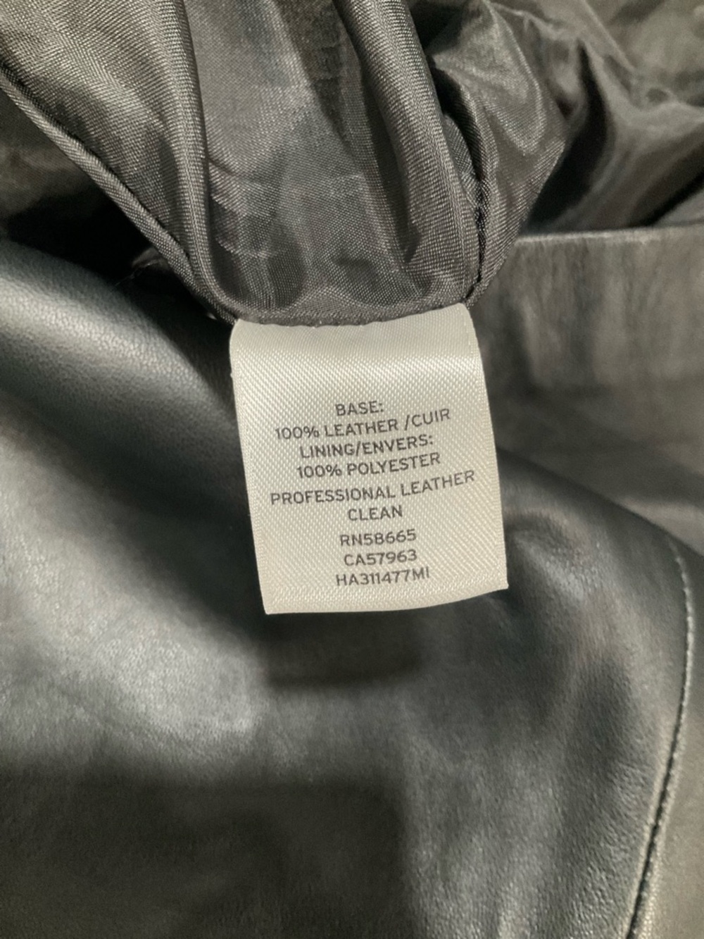 HALOGEN GENUINE LEATHER A LINE SKIRT - Picture 5 of 8